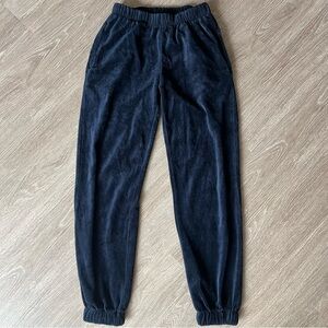 John Galt blue Y2K velour jogger pants OS